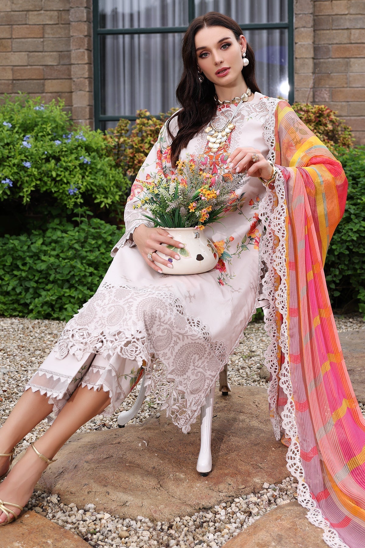Charizma | Rang e Bahar | CRB5-07 S White Lawn