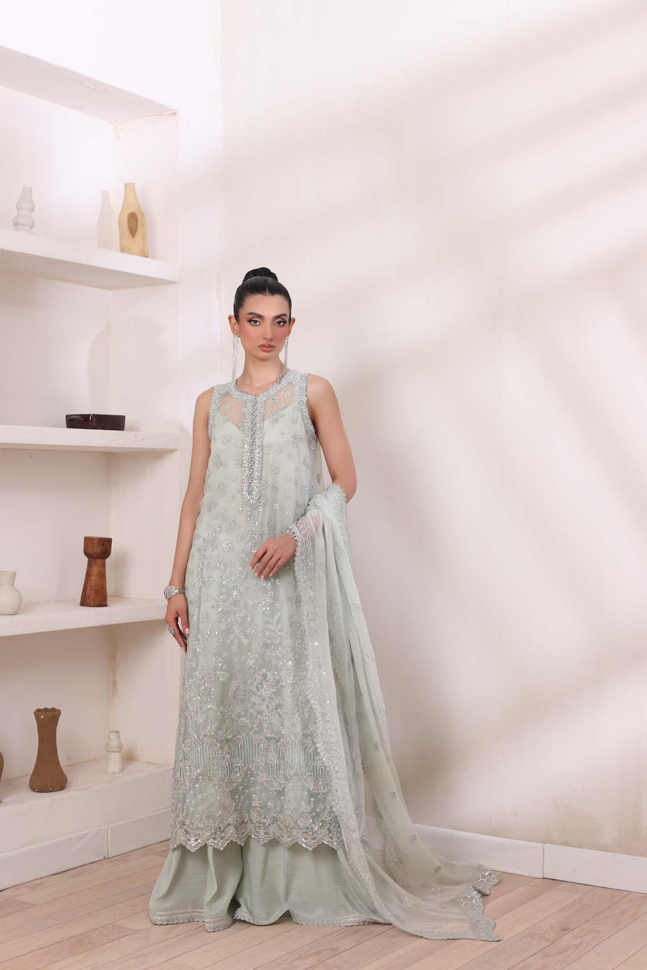 Noor by Saadia Asad | Noor Chiffon De Luxe | D8 - Pakistani Designer Dress - by Noor by Saadia Asad | Type: Formal - 100% Original at Saira Sultan
