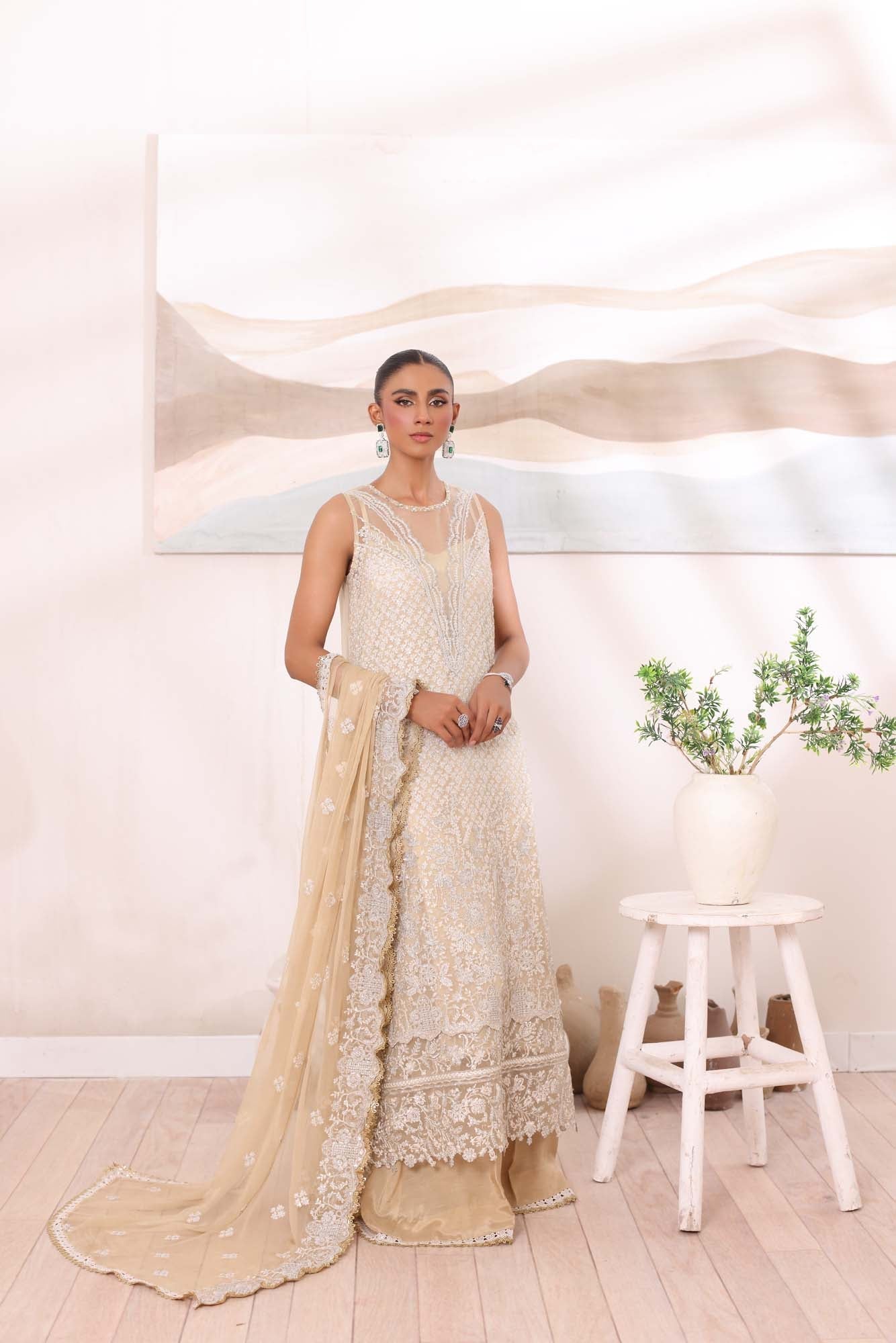 Noor by Saadia Asad | Noor Chiffon De Luxe | D1 - Pakistani Designer Dress - by Noor by Saadia Asad | Type: Formal - 100% Original at Saira Sultan