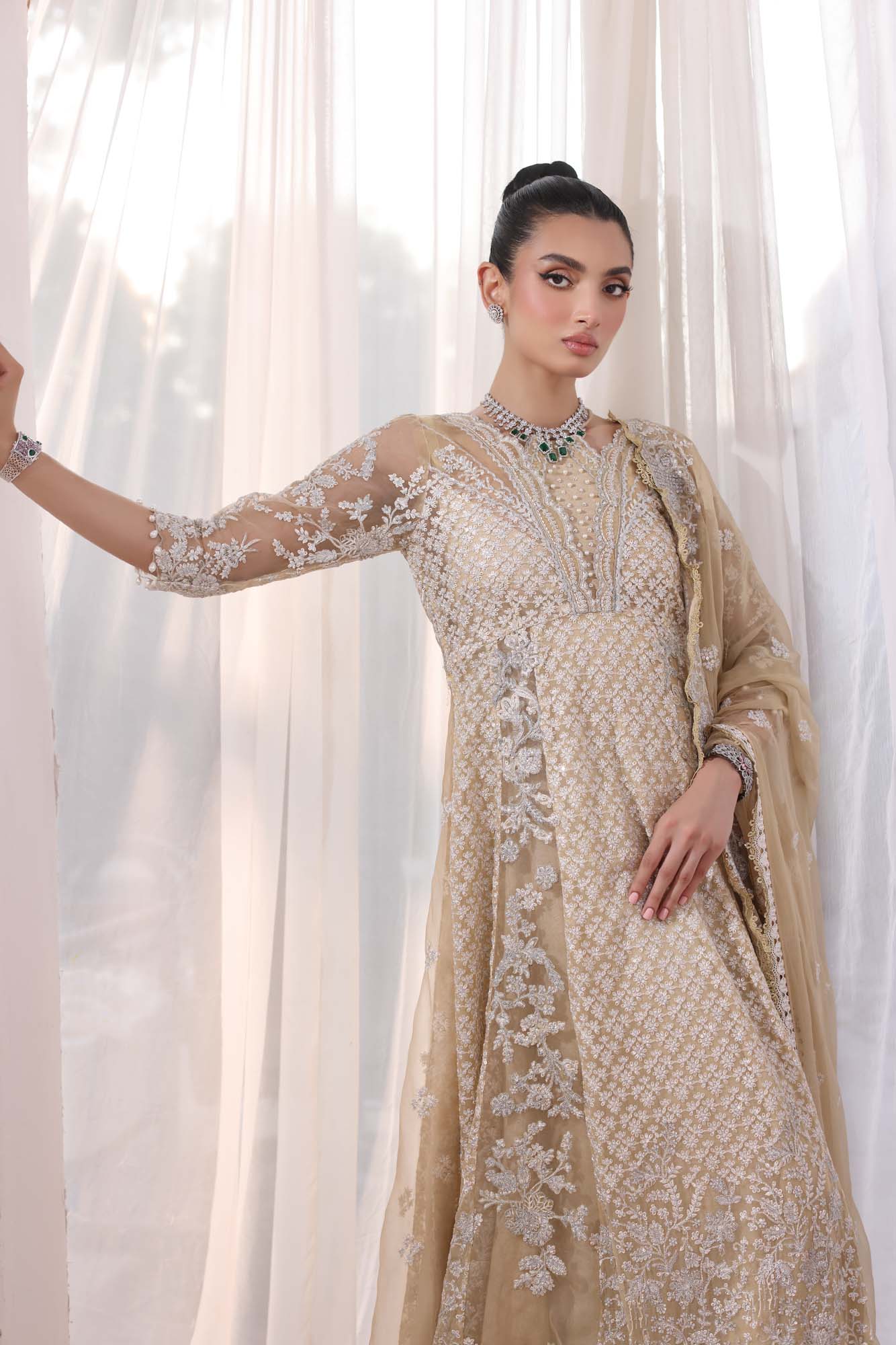 Noor by Saadia Asad | Noor Chiffon De Luxe | D1 - Pakistani Designer Dress - by Noor by Saadia Asad | Type: Formal - 100% Original at Saira Sultan