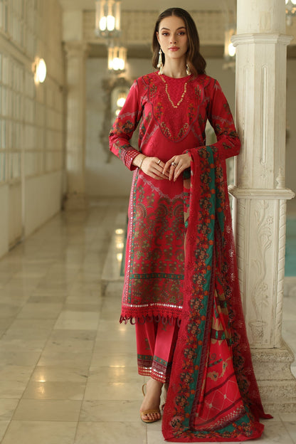 Charizma | Aniq Lawn Collection | AN5-05 XL Red Lawn