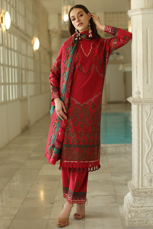 Charizma | Aniq Lawn Collection | AN5-05 XS Red Lawn