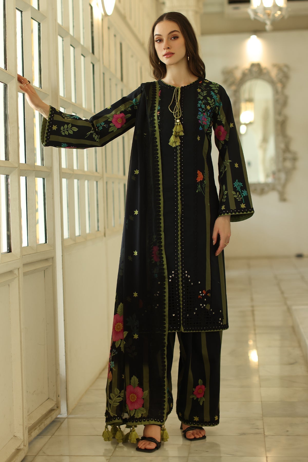 Charizma | Aniq Lawn Collection | AN5-07 XS Black Lawn