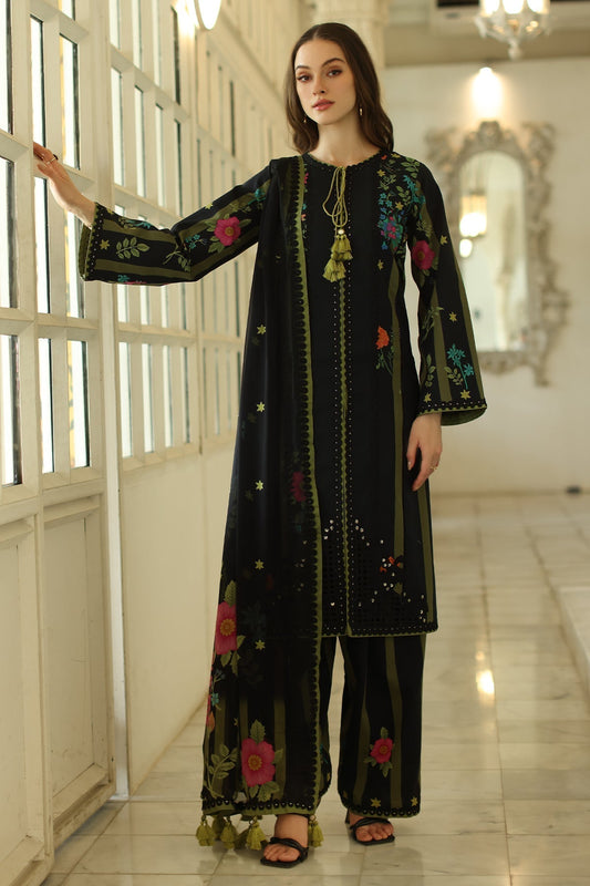 Charizma | Aniq Lawn Collection | AN5-07 XS Black Lawn