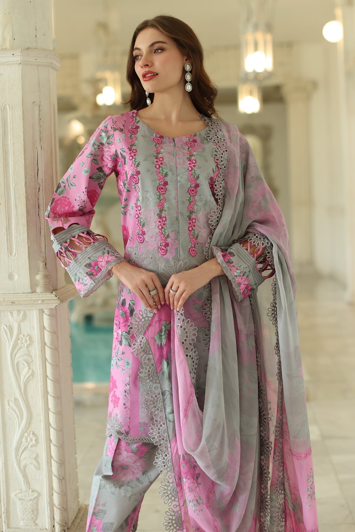 Charizma | Aniq Lawn Collection | AN5-06 XL Gray Lawn