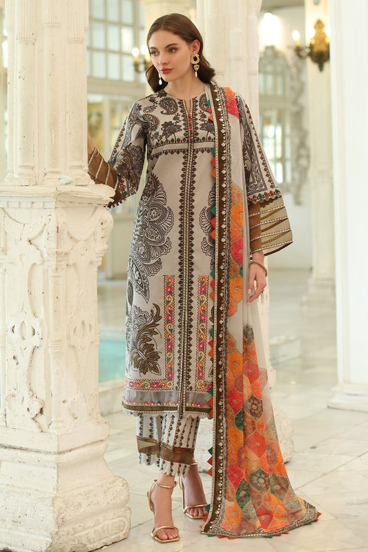 Charizma | Aniq Lawn Collection | AN5-08 XS Beige Lawn