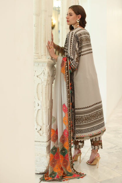 Charizma | Aniq Lawn Collection | AN5-08 S Beige Lawn