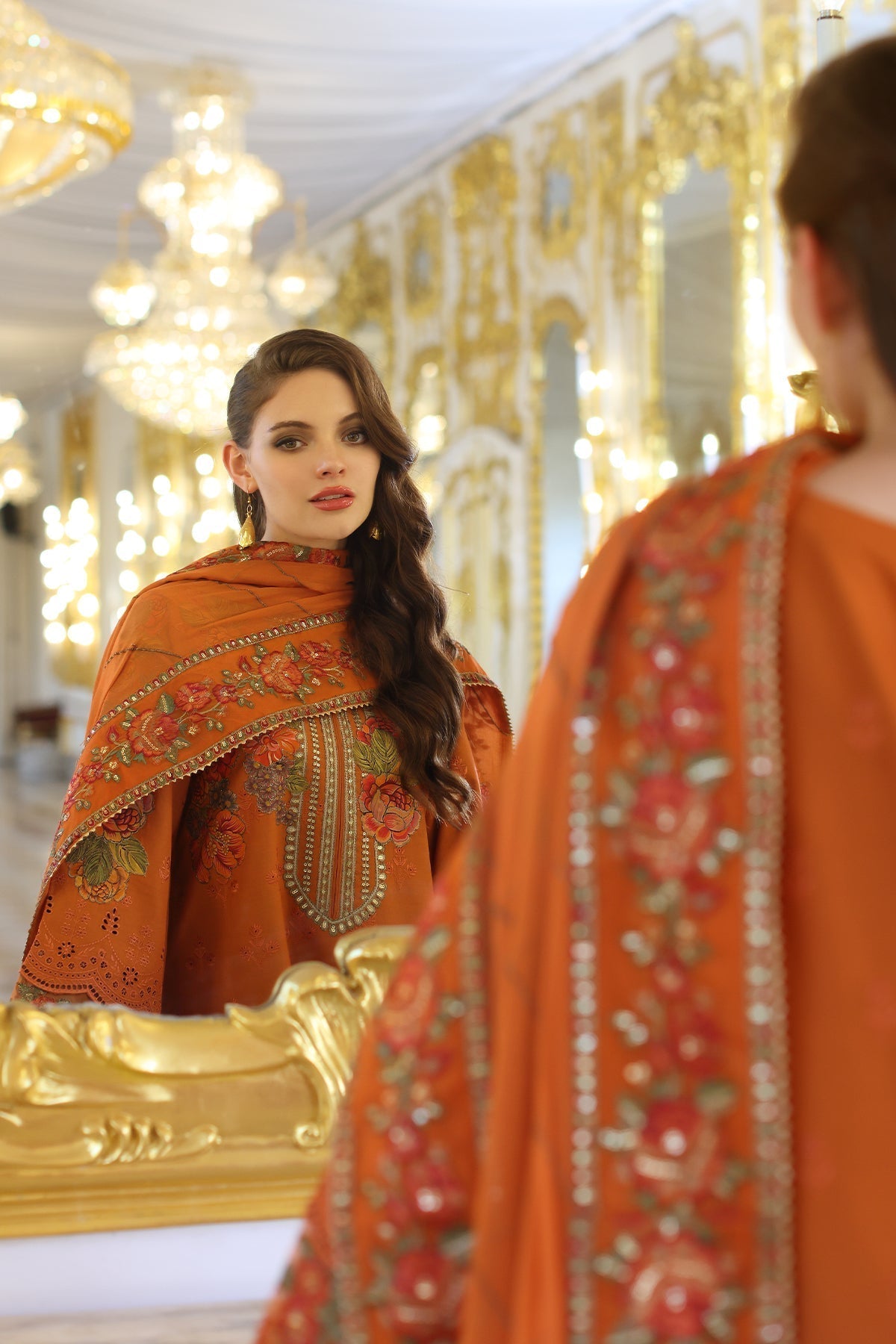 Charizma | Tabeer Eid Edition 25 | CT5-05 L Burnt Orange Lawn