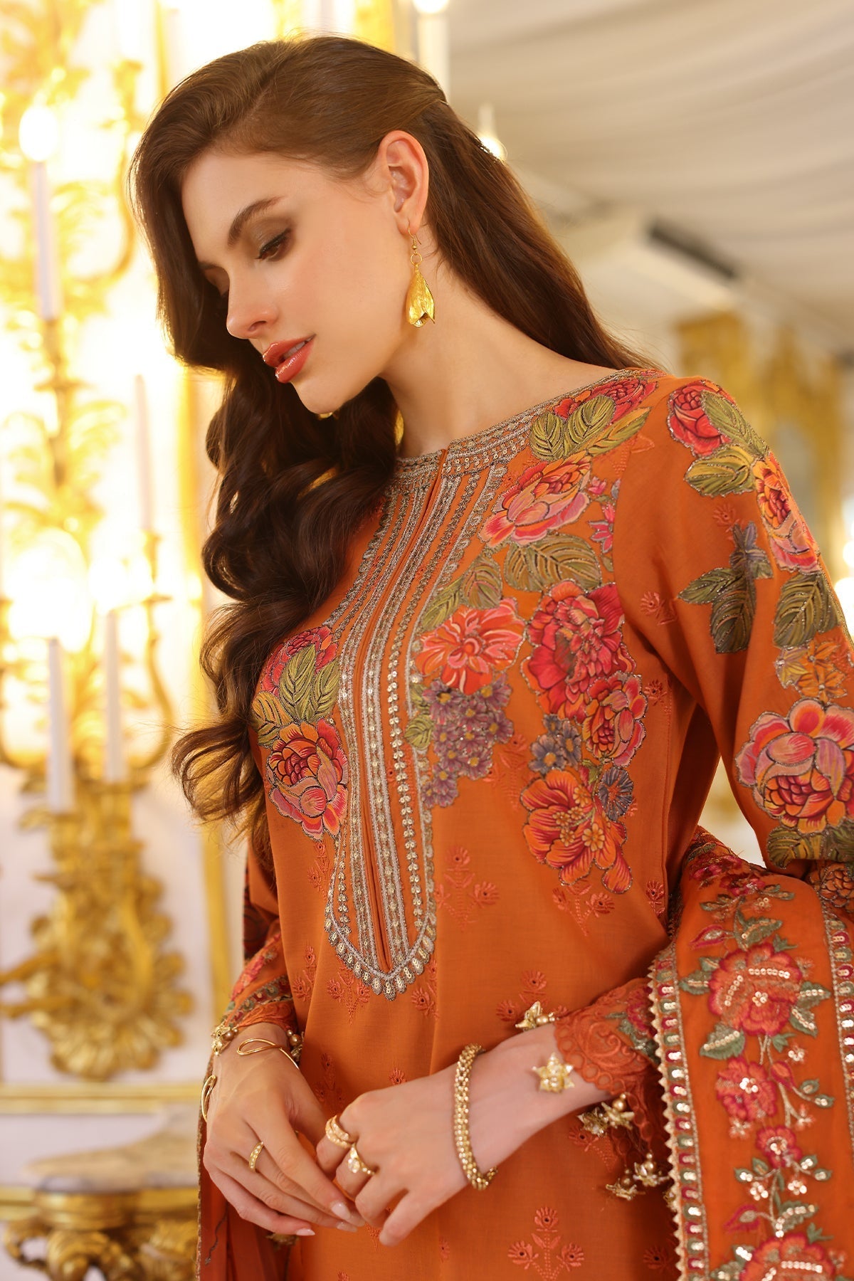 Charizma | Tabeer Eid Edition 25 | CT5-05 M Burnt Orange Lawn