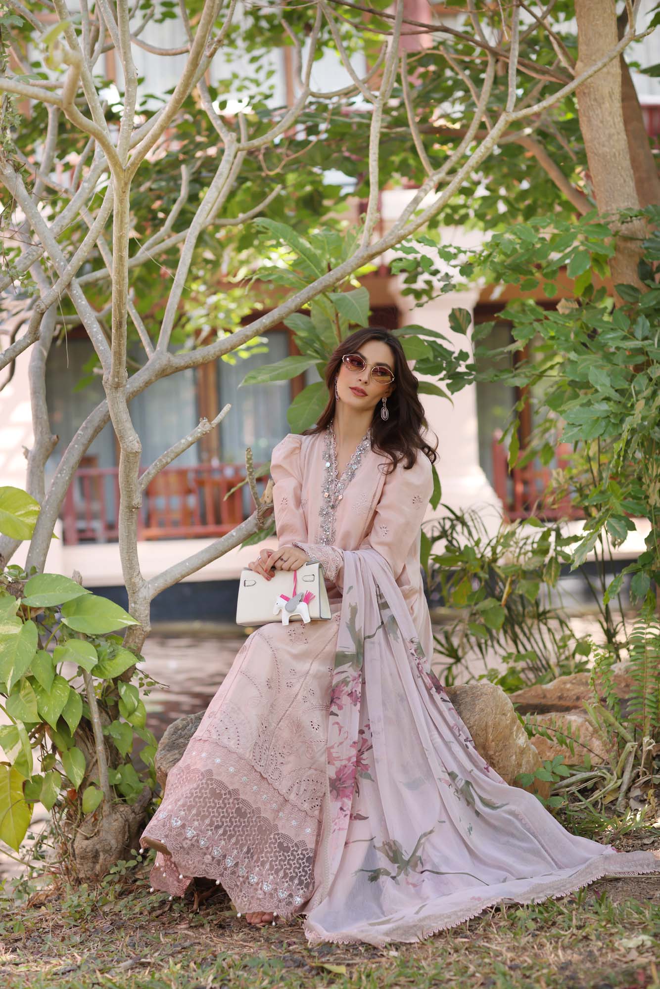 Noor by Saadia Asad | Eid Luxury Laserkari 25 | D6-B XL Taupe Lawn