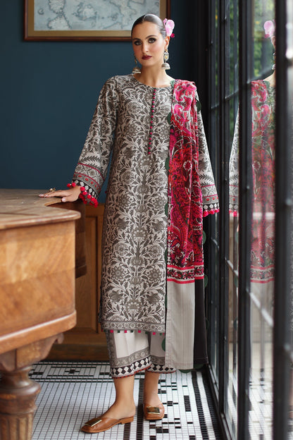Charizma | C Prints Winter 25 | 3-PC Unstitched Printed Linen Collection CPW5-09 - Pakistani Designer Dress - by Charizma - Type : Ladies Clothes - 100% Original at Saira Sultan