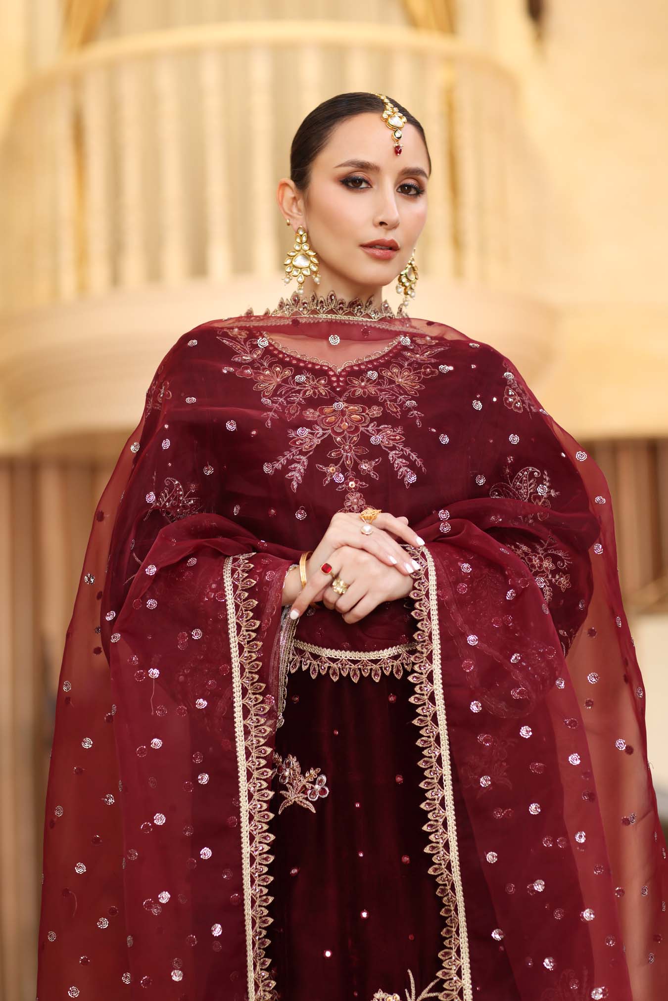 Noor by Saadia Asad | Handcrafted Velvet 25 | Naqsh by Noor by Saadia Asad - Designer Dress - Type : Ladies Clothes - Available at Saira Sultan - 100% Original 