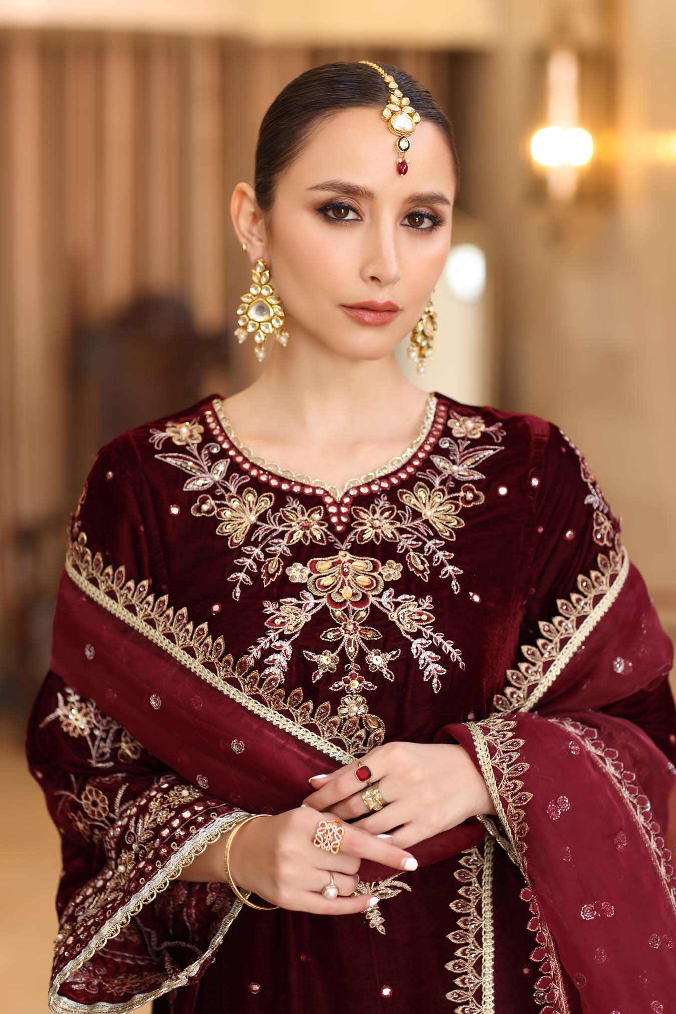 Noor by Saadia Asad | Handcrafted Velvet 25 | Naqsh by Noor by Saadia Asad - Designer Dress - Type : Ladies Clothes - Available at Saira Sultan - 100% Original 