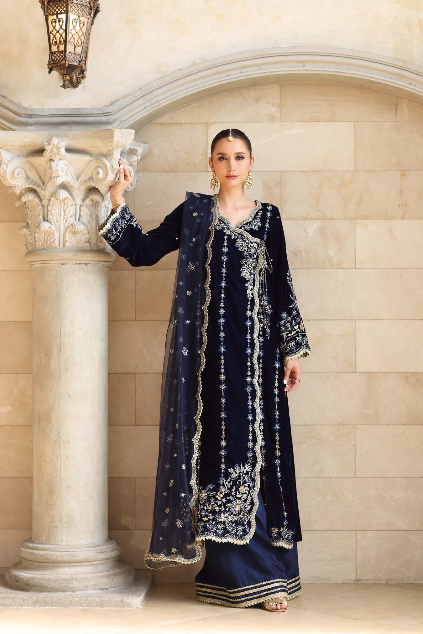 Noor by Saadia Asad | Handcrafted Velvet 25 | Falak by Noor by Saadia Asad - Designer Dress - Type : Ladies Clothes - Available at Saira Sultan - 100% Original 