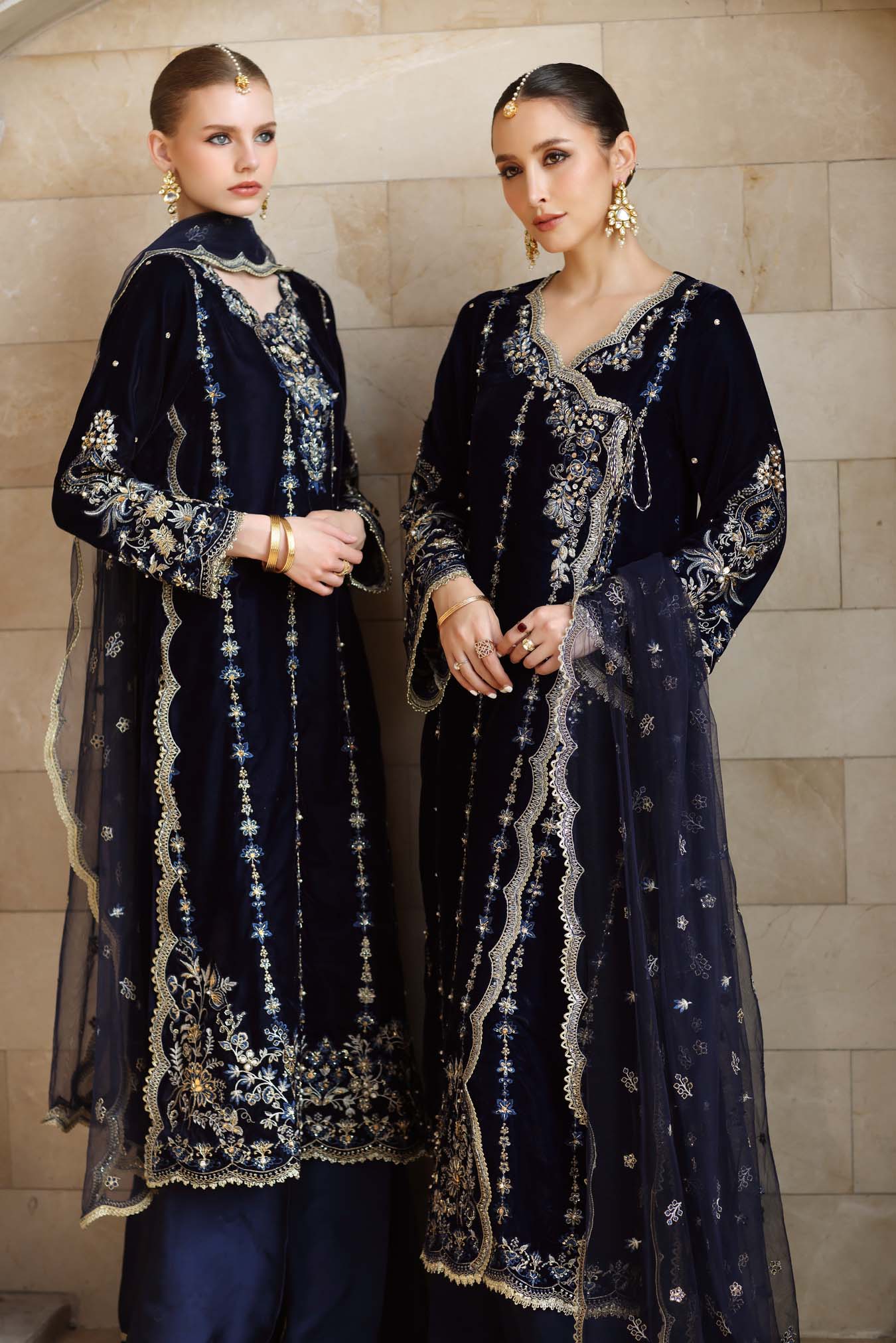 Noor by Saadia Asad | Handcrafted Velvet 25 | Falak by Noor by Saadia Asad - Designer Dress - Type : Ladies Clothes - Available at Saira Sultan - 100% Original 