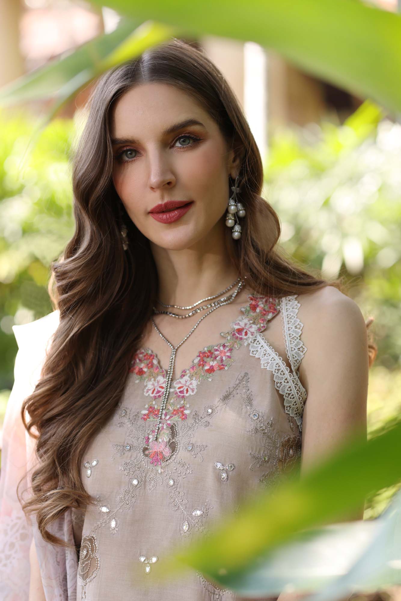 Noor by Saadia Asad | Eid Luxury Laserkari 25 | D8-B M Taupe Lawn