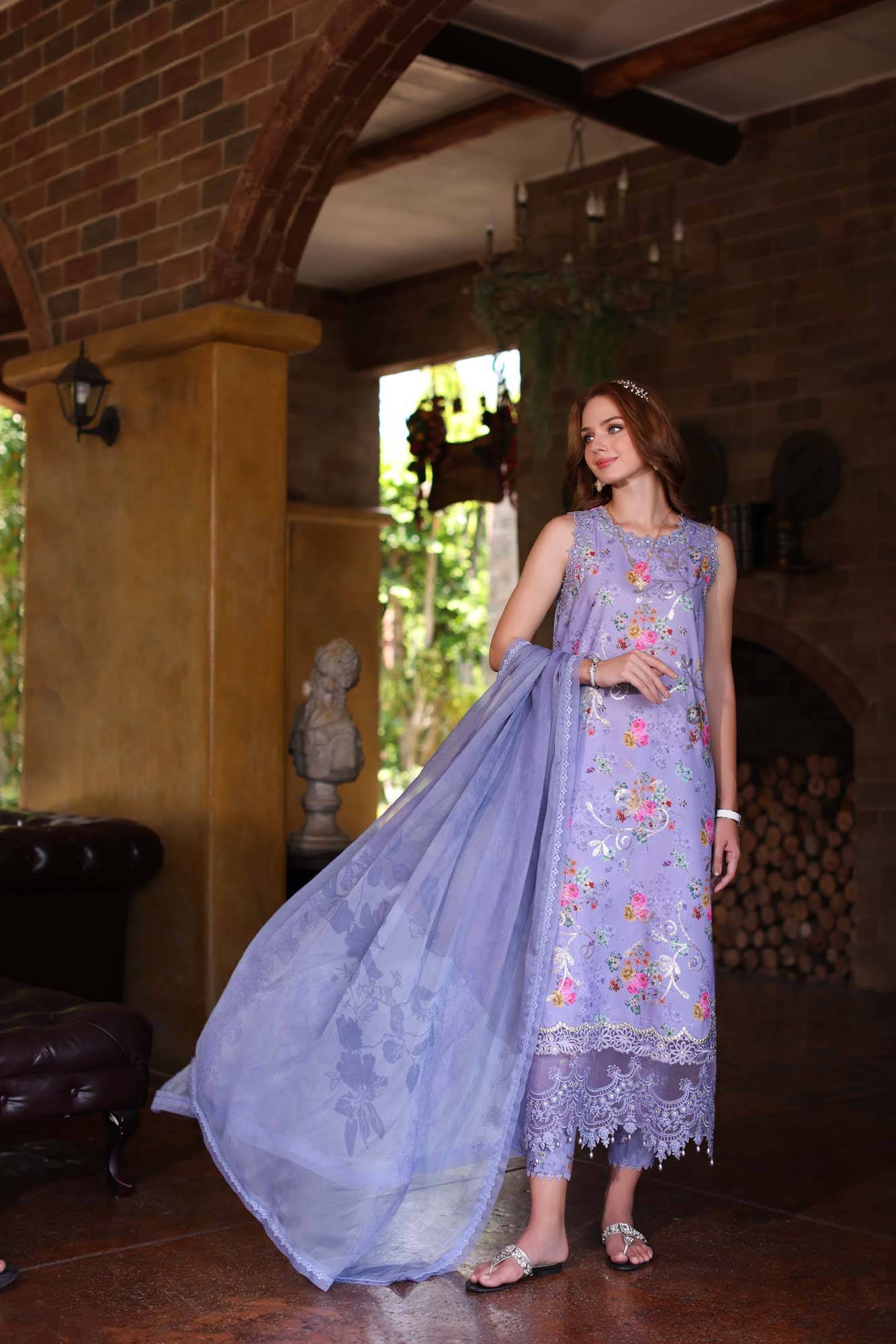 Noor by Saadia Asad | Eid Luxe Printkari 24 | D10 - Pakistani Designer Dress - by Noor by Saadia Asad | Type: Luxury - 100% Original at Saira Sultan