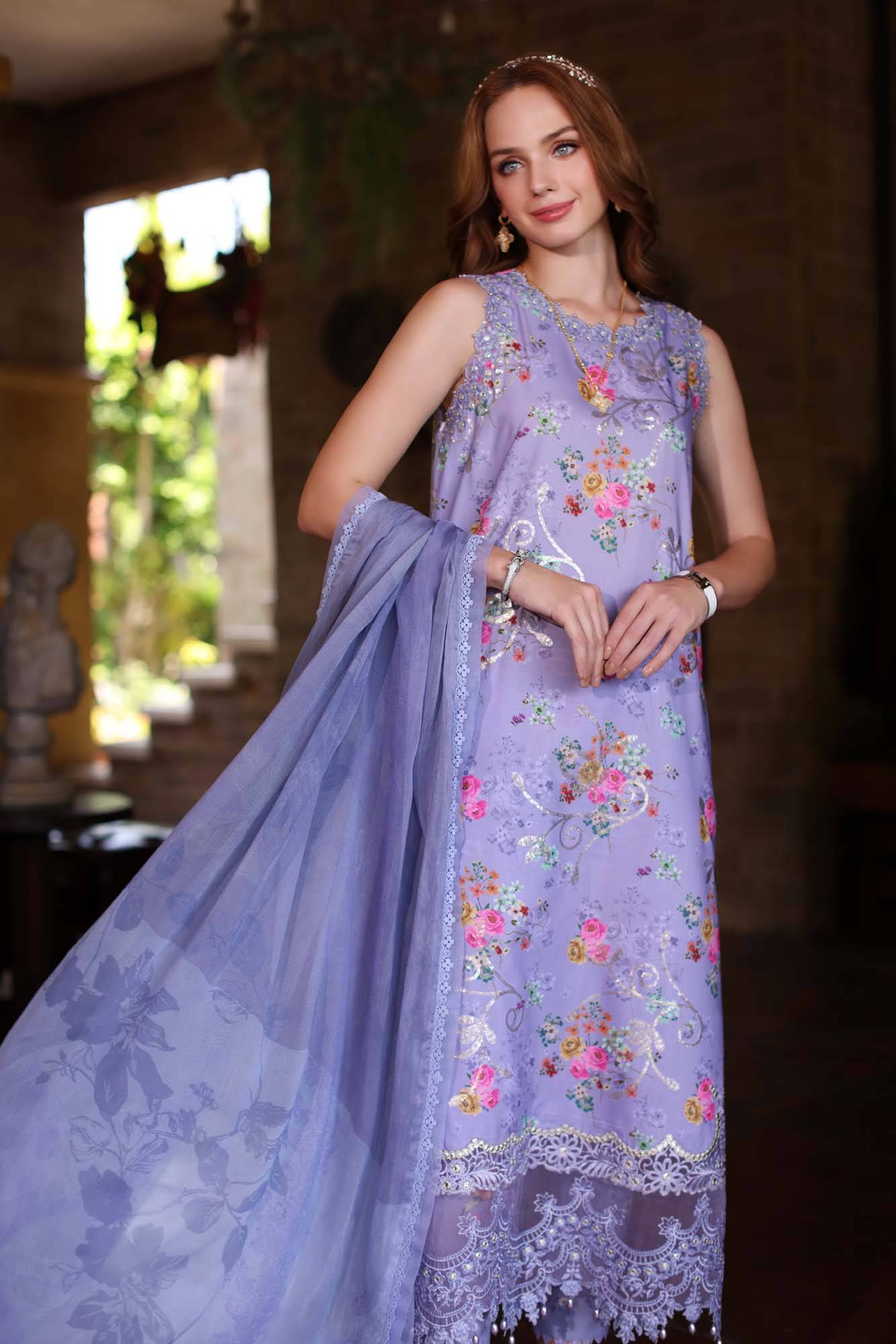Noor by Saadia Asad | Eid Luxe Printkari 24 | D10 - Pakistani Designer Dress - by Noor by Saadia Asad | Type: Luxury - 100% Original at Saira Sultan