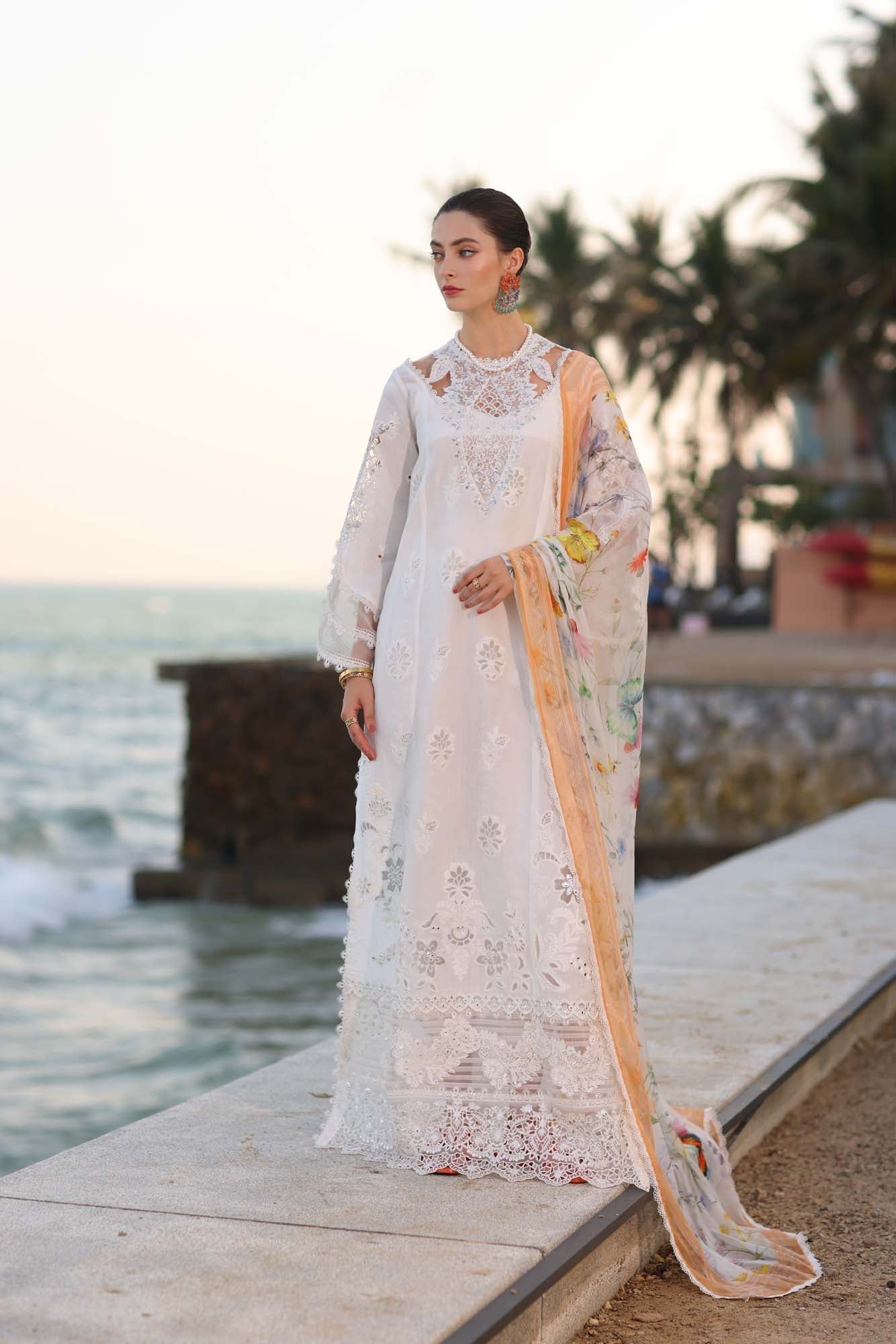 Noor by Saadia Asad | Eid Luxury Laserkari 25 | D9-B XS White Lawn