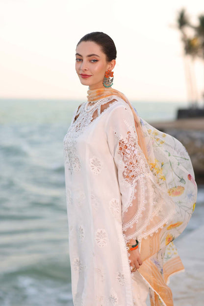 Noor by Saadia Asad | Eid Luxury Laserkari 25 | D9-B L White Lawn