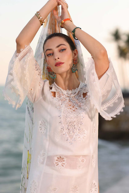 Noor by Saadia Asad | Eid Luxury Laserkari 25 | D9-B M White Lawn