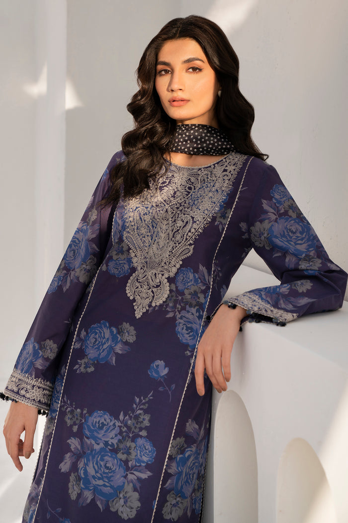 Jazmin | Ready to Wear 25 | RTW-1067 M Navy Blue Lawn
