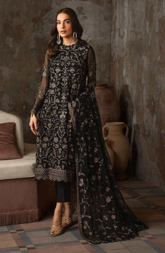 Zarif | Emirah Formals | ZEF 05 HOOR XS Black Chiffon
