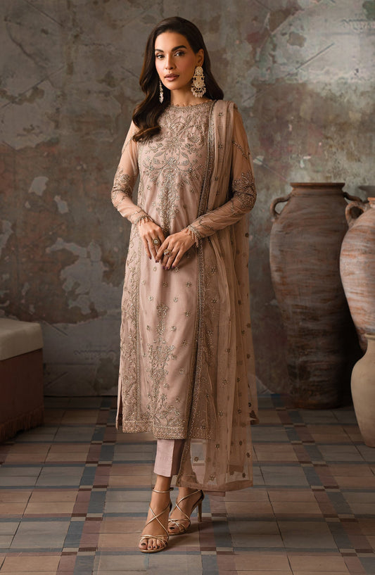 Zarif | Emirah Formals | ZEF 04 AURORA XS Beige Net