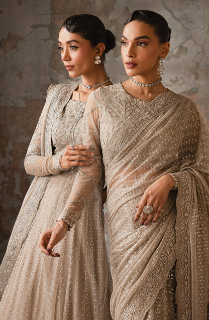 Zarif | Emirah Formals | ZEF 02 BREEZE XL Beige Net