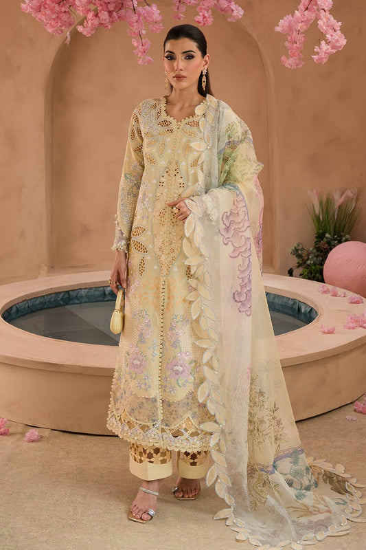 Afrozeh | The Pinted Grden Lawn 24 | Sweet Saffron - Pakistani Designer Dress - by Afrozeh | Type: Luxury - 100% Original at Saira Sultan
