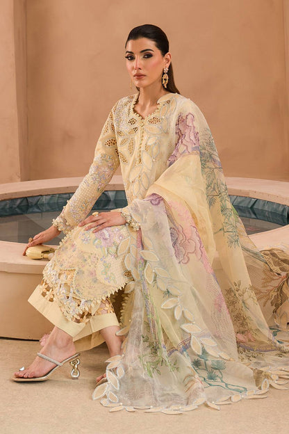 Afrozeh | The Pinted Grden Lawn 24 | Sweet Saffron - Pakistani Designer Dress - by Afrozeh | Type: Luxury - 100% Original at Saira Sultan