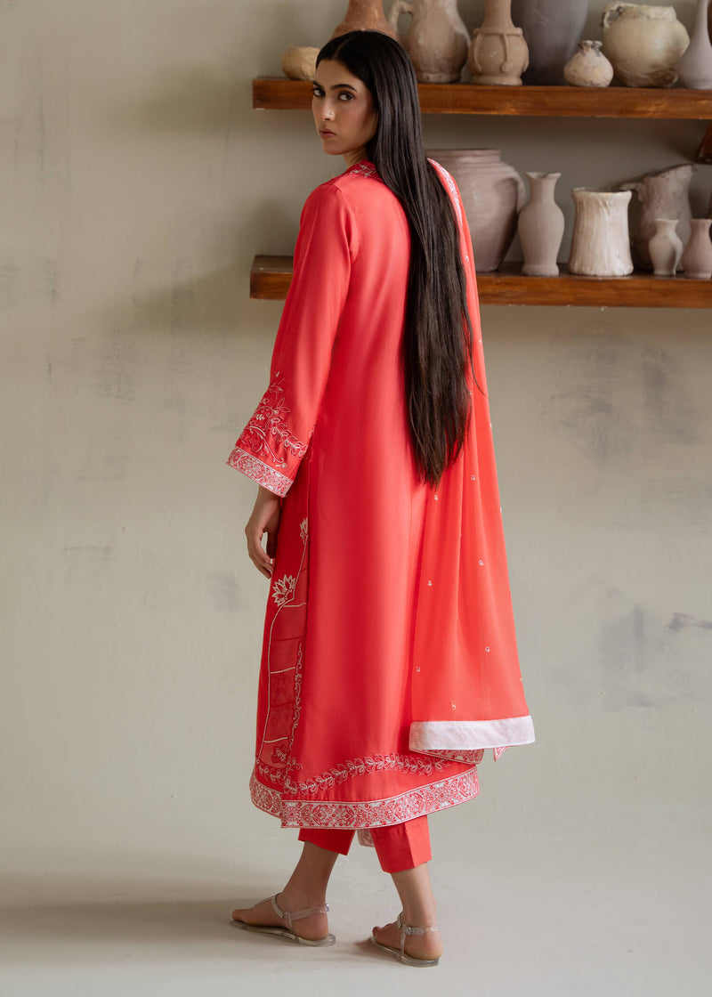 Jeem | Summer 25 RTW | NOVA CORAL - Pakistani Designer Dress - by Jeem - Type : Ladies Clothes - 100% Original at Saira Sultan