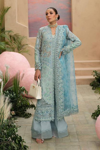 Afrozeh | The Pinted Grden Lawn 24 | Serene Sapphire - Pakistani Designer Dress - by Afrozeh | Type: Luxury - 100% Original at Saira Sultan
