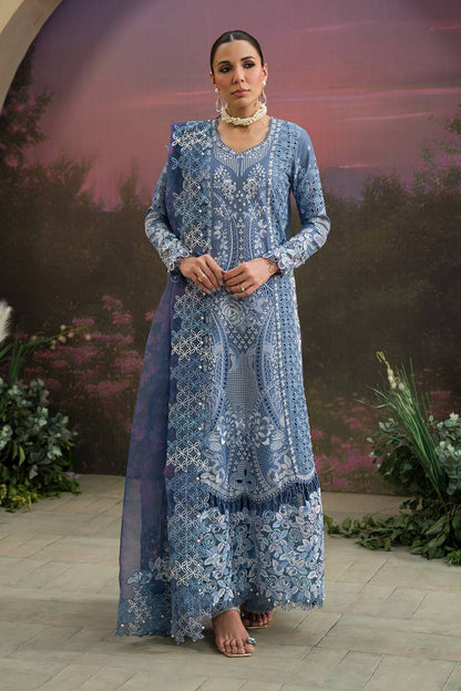 Afrozeh | The Pinted Grden Lawn 24 | Indigo Ink - Pakistani Designer Dress - by Afrozeh | Type: Luxury - 100% Original at Saira Sultan