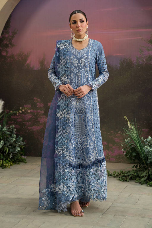 Afrozeh | The Pinted Grden Lawn 24 | Indigo Ink - Pakistani Designer Dress - by Afrozeh | Type: Luxury - 100% Original at Saira Sultan