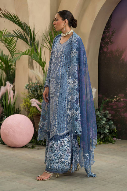 Afrozeh | The Pinted Grden Lawn 24 | Indigo Ink - Pakistani Designer Dress - by Afrozeh | Type: Luxury - 100% Original at Saira Sultan
