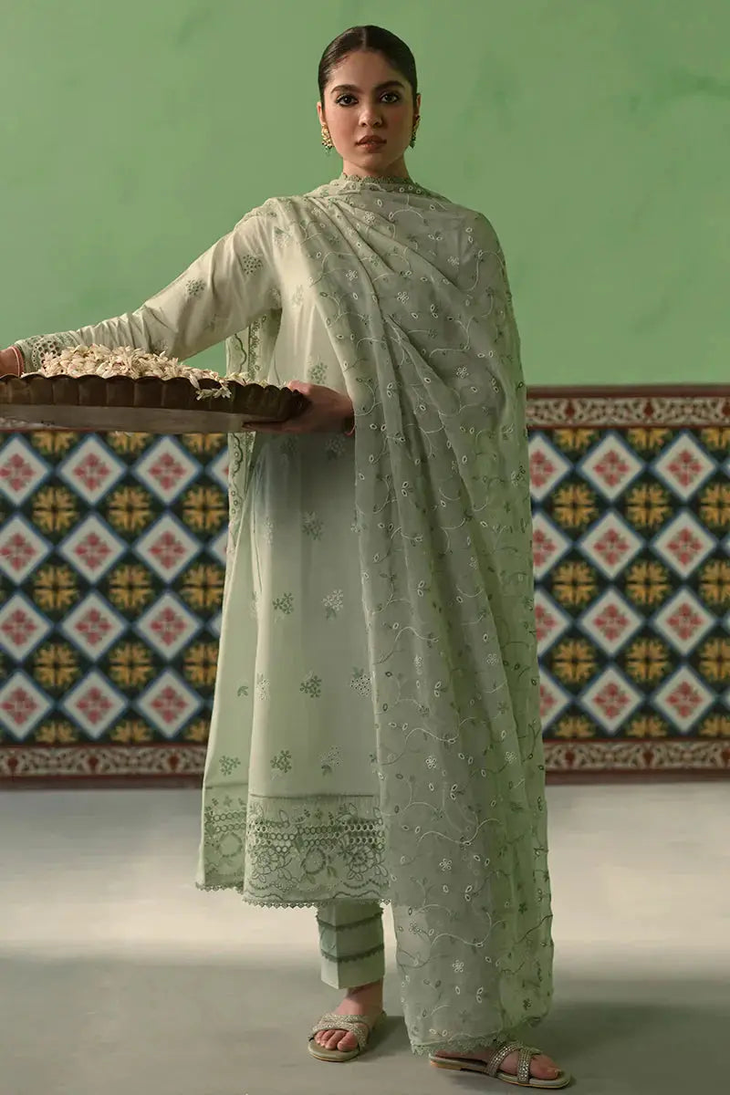 Cross Stitch | Chikankari Lawn | ICY MINT - Pakistani Designer Dress - by Cross Stitch | Type: Luxury - 100% Original at Saira Sultan