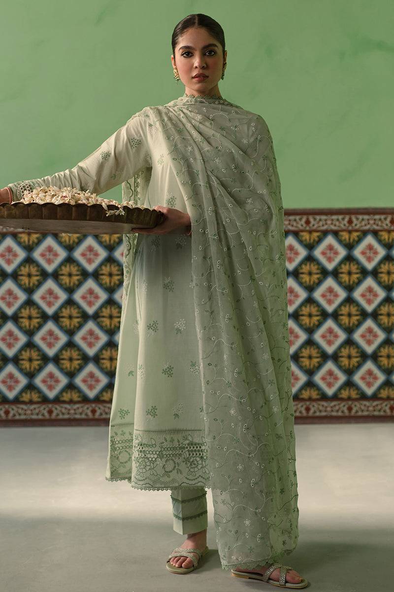 Cross Stitch | Chikankari Lawn Collection | P-01 - Pakistani Designer Dress - by Cross Stitch | Type: Luxury - 100% Original at Saira Sultan