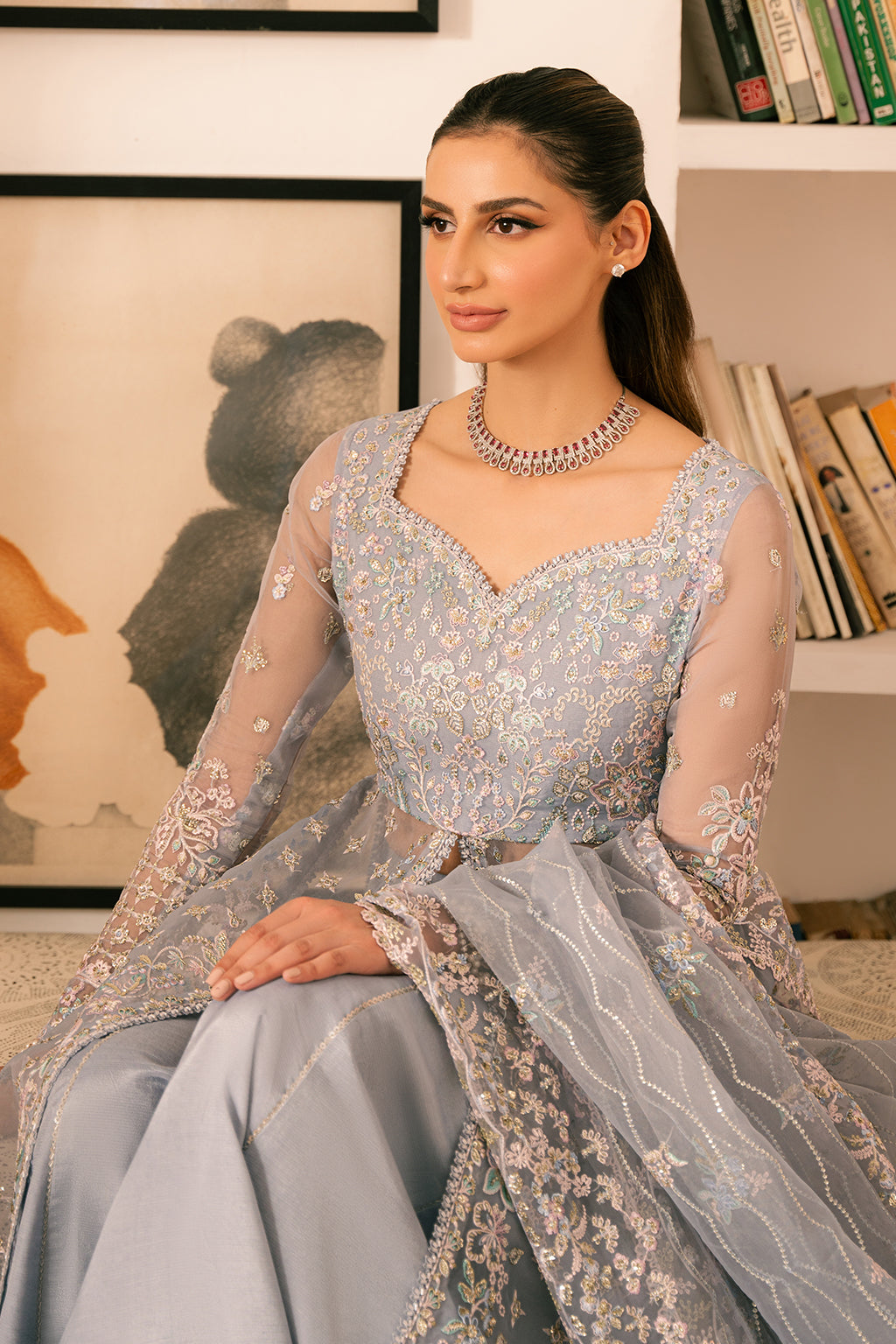 Ayzel | Solene Wedding Formals | Hailey M Light Blue Organza