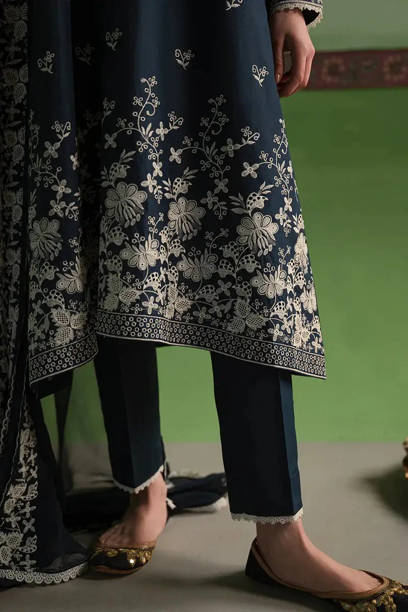 Cross Stitch | Chikankari Lawn | INSIGNIA BLUE - Pakistani Designer Dress - by Cross Stitch | Type: Casuals - 100% Original at Saira Sultan