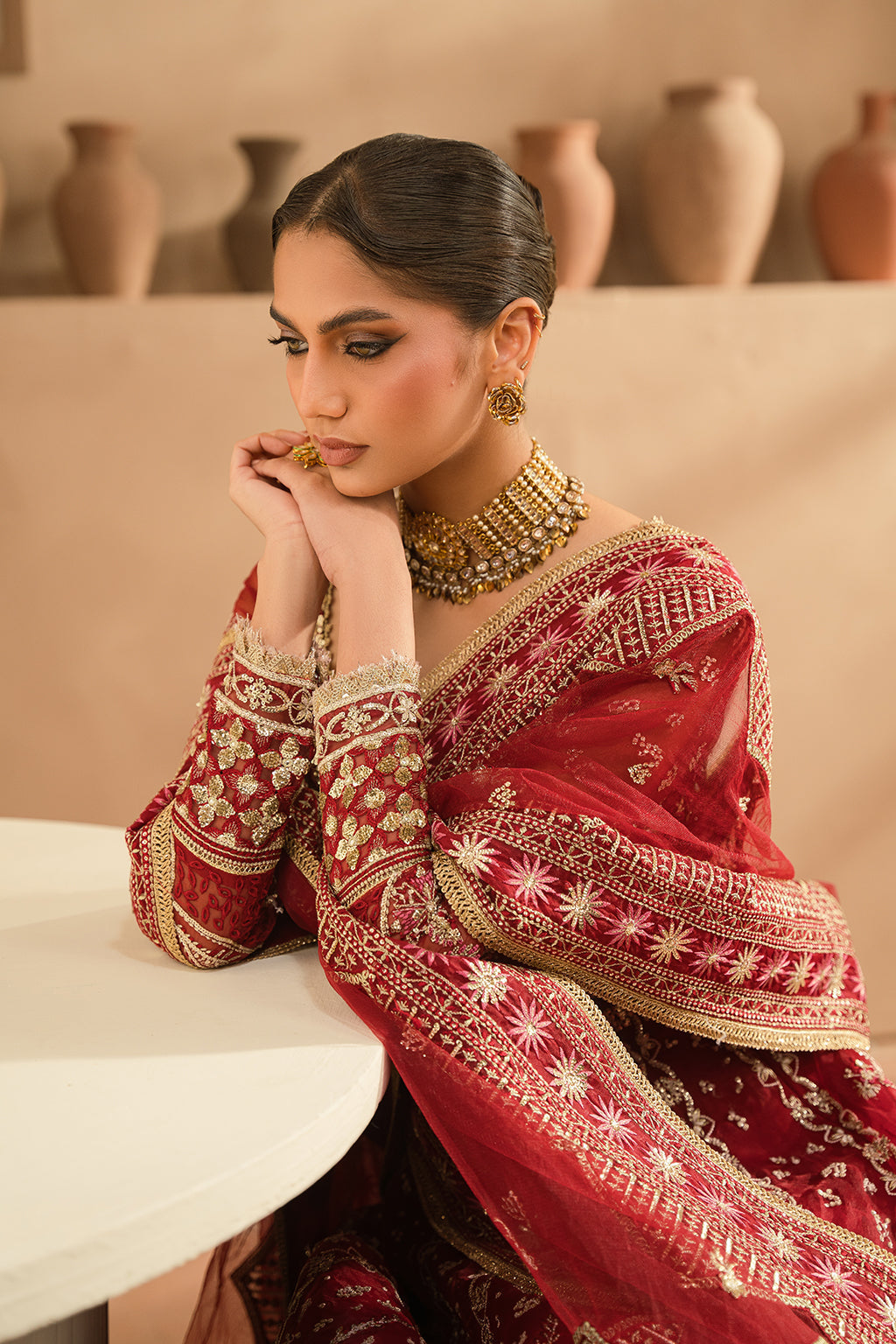 Ayzel | Panache Wedding Formals | Feya L Maroon Organza
