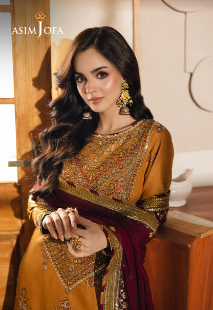 Asim Jofa | Heeriye Formals | AJHE-07 M Mustard Jumbo Silk