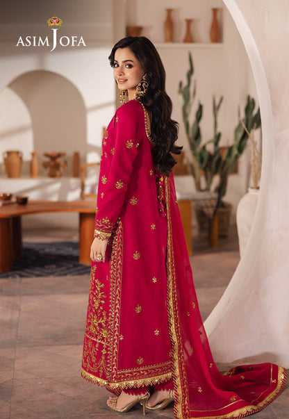 Asim Jofa | Heeriye Formals | AJHE-08 S Magenta Jumbo Silk