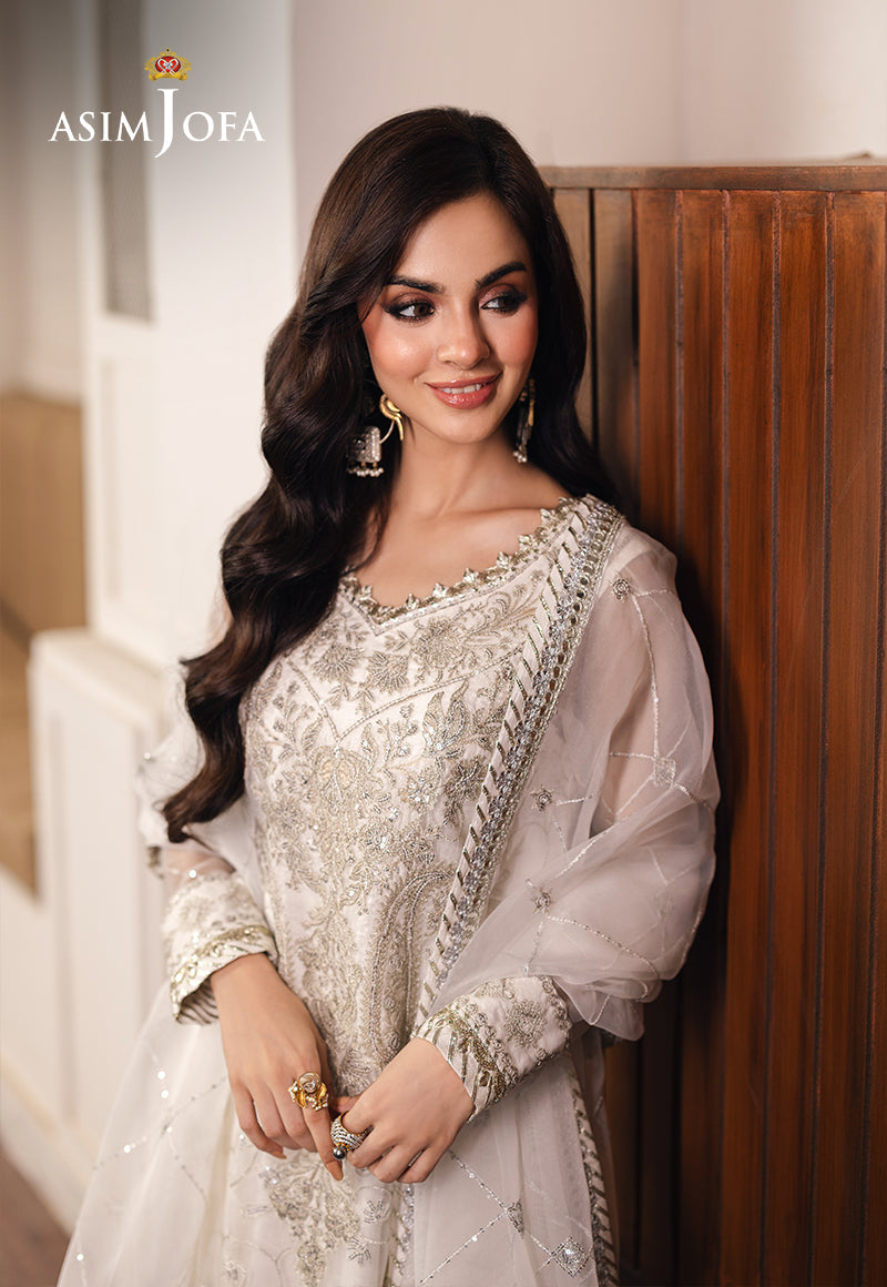 Asim Jofa | Heeriye Formals | AJHE-03 M White Organza