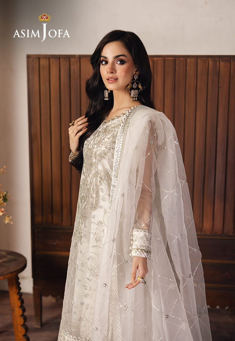 Asim Jofa | Heeriye Formals | AJHE-03 L White Organza