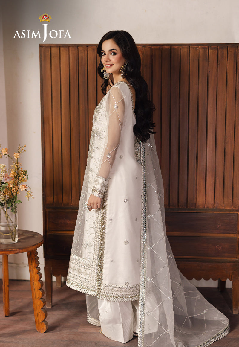 Asim Jofa | Heeriye Formals | AJHE-03 S White Organza