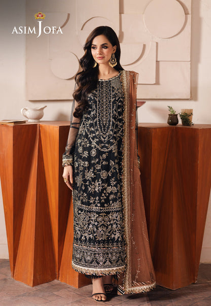 Asim Jofa | Heeriye Formals | AJHE-05 XS Black Net