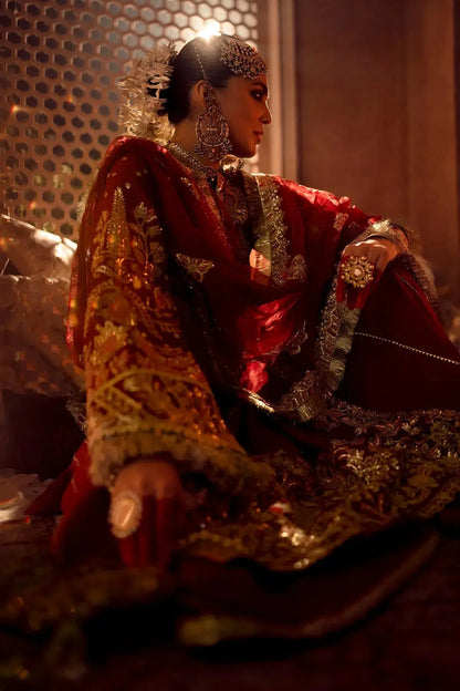 AJR Couture | Mushk The Silk Edit | Gulab - Pakistani Designer Dress - by AJR Couture | Type: Bridal - 100% Original at Saira Sultan