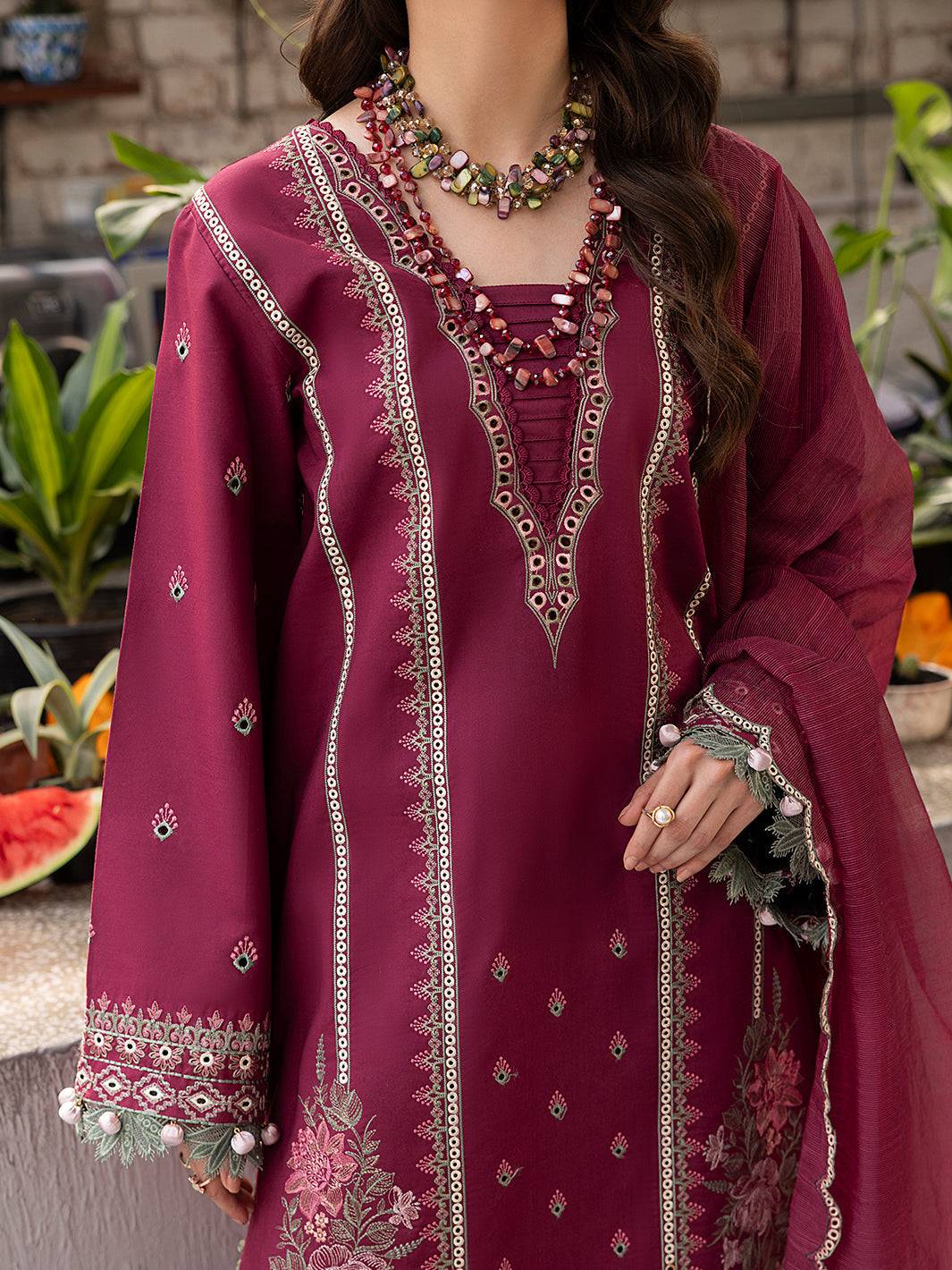 Izel | Meadow Muse Embroidered Lawn 25 | ALOURA - Pakistani Designer Dress - by Izel | Type: Ladies Clothes - 100% Original at Saira Sultan