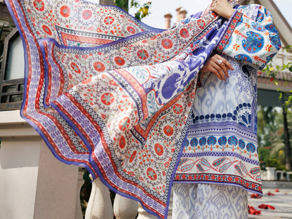 Almirah | Traditional Tale | ALP-3PS-2116 L White Lawn